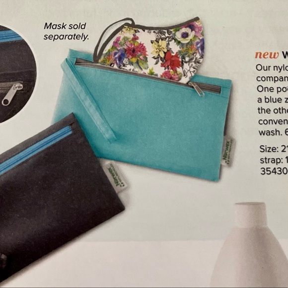Qty 2 Norwex Face Mask Pink and  Camo Gray. Include Qty 2  Wristlet Bag. - Picture 6 of 9